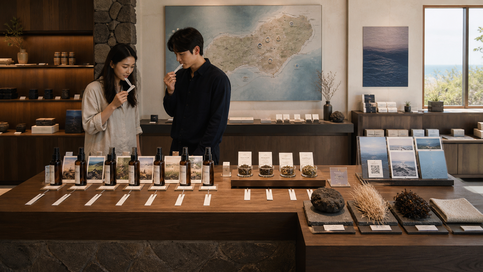 제주 감각 지도 매장 전경